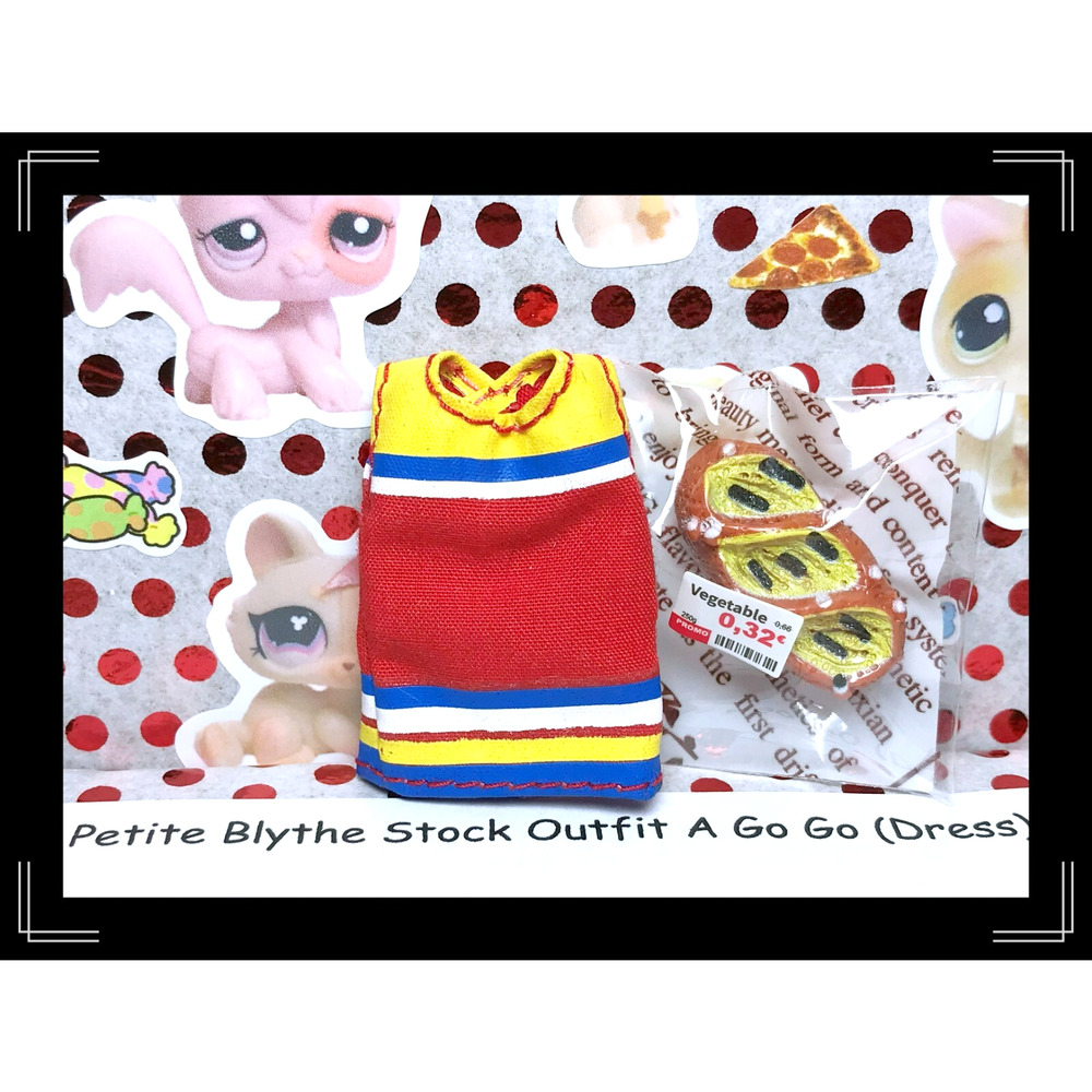 Petite Blythe Doll A Go Go Retro Original Stock Outfit Dress for 4" Doll VTG